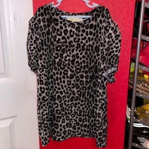 Michael kors leopard blouse